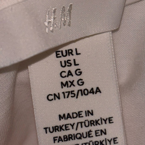 H&M White Long Sleeve Thong Bodysuit Size L - Picture 7 of 10